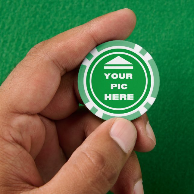 EINFACH! Poker Chips - Green-Custom (Hand)