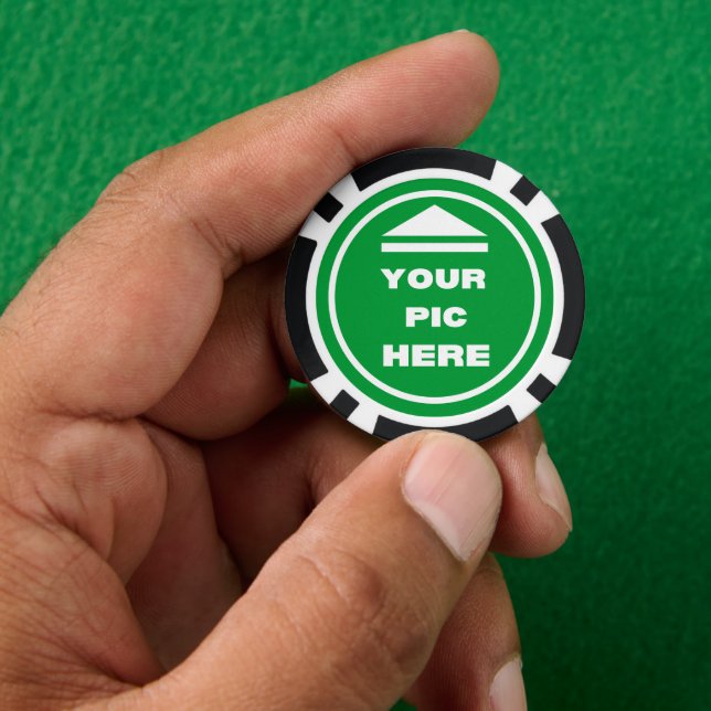 EINFACH! Poker Chips - Schwarz - Benutzerdefiniert (Hand)