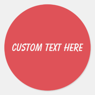 Einfach Poppy solide rot Runder Aufkleber