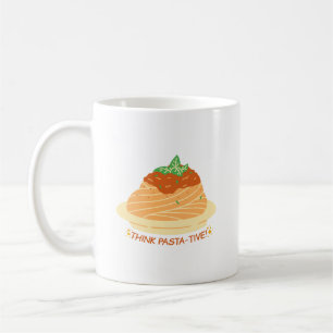 Einfach positive denken Pastativ Cute Spaghetti Kaffeetasse