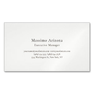 Einfach Professionell Modern Minimalistisch Magnetische Visitenkarte