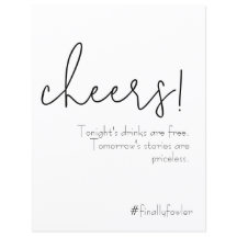 Einfach quaint Open Bar Sign