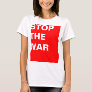 Einfach "Rechteck rot gestoppt den Krieg" entwerfe T-Shirt