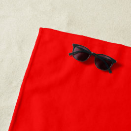 Einfach Red Solid Color Anpassen Strandtuch