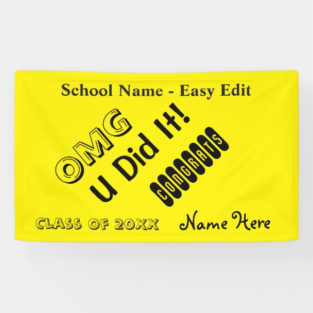 Einfach redigieren Sie OMG Glückwunsch Banner (Horizontal)