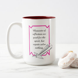 Einfach reflektieren, aber nicht bereuen - Inspiri Zweifarbige Tasse