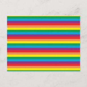 Einfach Regenbogenmuster Feiertagspostkarte
