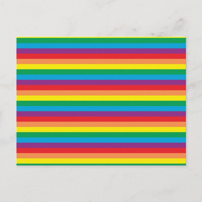 Einfach Regenbogenmuster Feiertagspostkarte (Vorderseite)