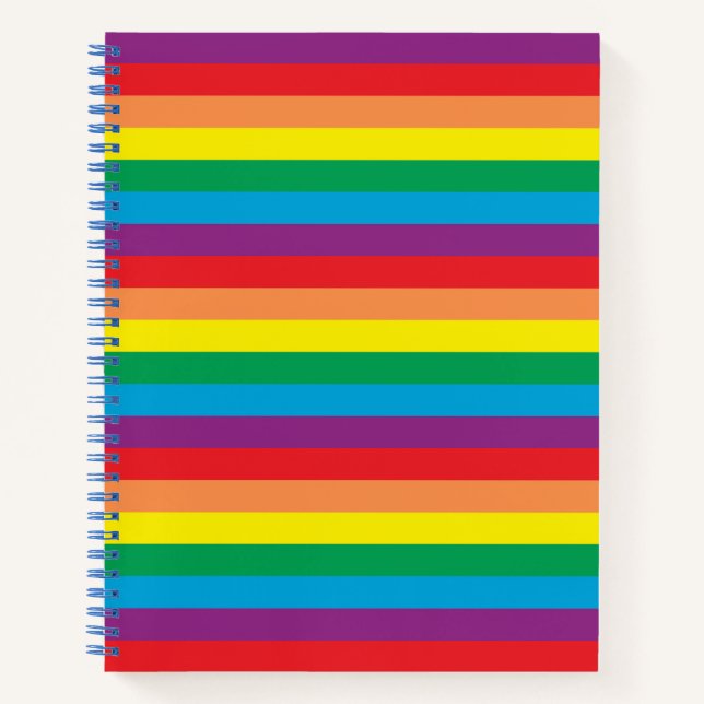 Einfach Regenbogenmuster Notizbuch (Vorderseite)