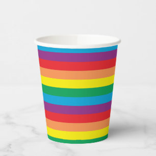 Einfach Regenbogenmuster Pappbecher