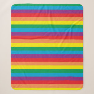 Einfach Regenbogenmuster Sherpadecke