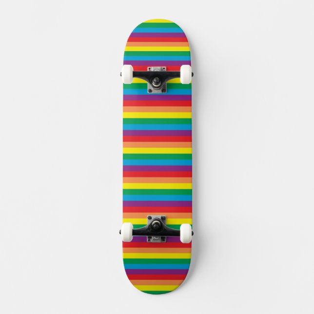 Einfach Regenbogenmuster Skateboard (Vorderseite)