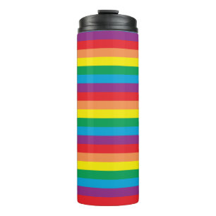 Einfach Regenbogenmuster Thermosbecher