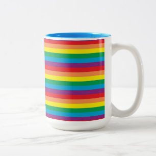 Einfach Regenbogenmuster Zweifarbige Tasse