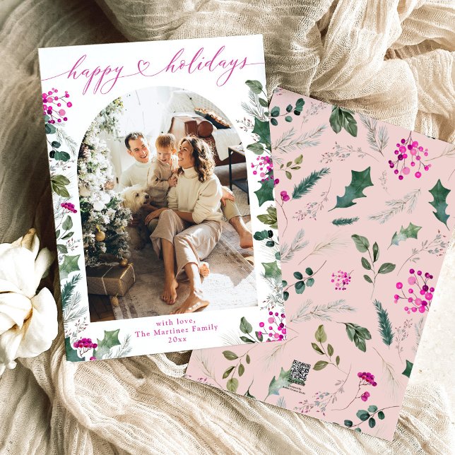 Einfach & rosa 1 Foto Weihnachten (Von Creator hochgeladen)