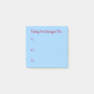 Einfach rosa auf blaue Dankbarkeit Post-it Klebezettel
