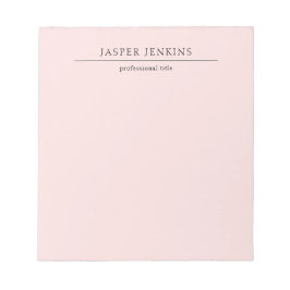 Einfach rosa Beruflich Minimal Modernes Business Notizblock