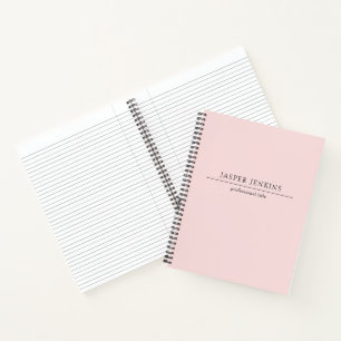 Einfach rosa Beruflich Minimal Modernes Business Notizbuch