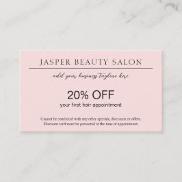 Einfach rosa Eleganter Beruflicher QR-Code Modern Rabattkarte