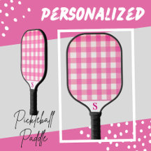 Einfach rosa Gingham Personalisiert