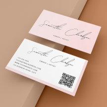Einfach Rosa Handgeschriebener QR-Code