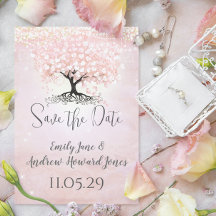 Einfach rosa Heart Leaf Tree Fairytale Wedding