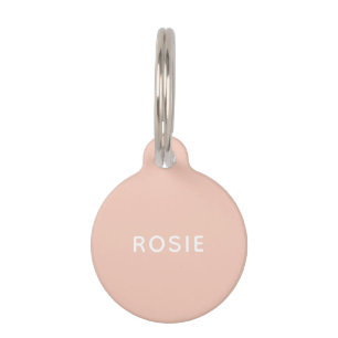 Einfach rosa minimalistischer individuelle Name Tiermarke