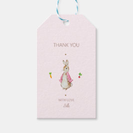 Einfach rosa Peter der Kaninchen Geschenkanhänger