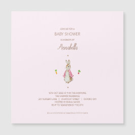 Einfach rosa Peter der Kaninchen Magneteinladung