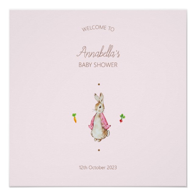 Einfach rosa Peter der Kaninchen Poster (Vorderseite)