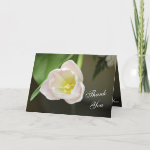 Einfach rosa Tulip Danke Note Card