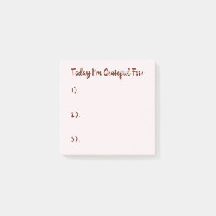 Einfach Rosa und Burgund Dankbarkeit Post-it Klebezettel