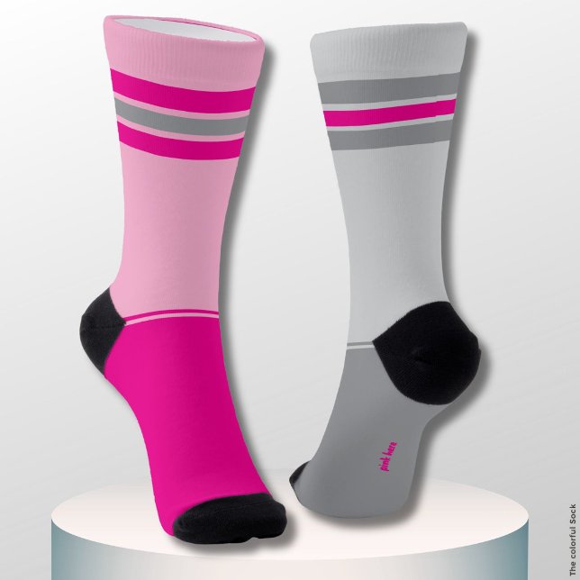 Einfach Rosa und Grau, Grau und Rosa unpassend Socken (Von Creator hochgeladen)