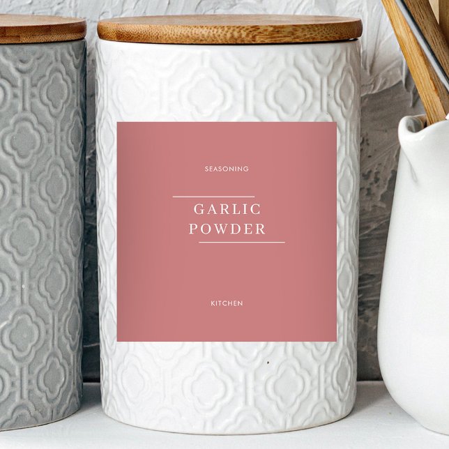 Einfach rosy Minimal Kitchen Pantry Jar Labels (Von Creator hochgeladen)