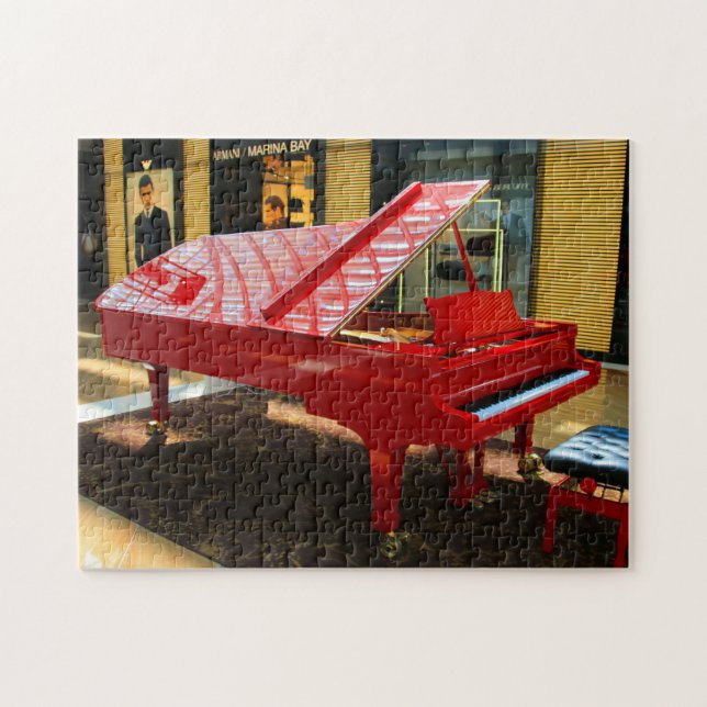 Einfach rot: Großes Klavier Puzzle (Horizontal)