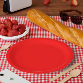 Einfach Rot-Solid-Farbe Pappteller