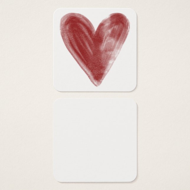 Einfach, rot, Wasserfarbenherz auf persönlichen An (Vorne & Hinten)