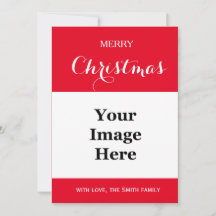 einfach rote Familienfoto frohe Weihnachten