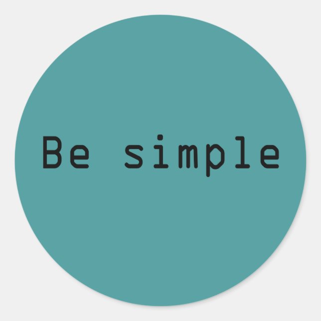 Einfach Runder Aufkleber (Vorderseite)