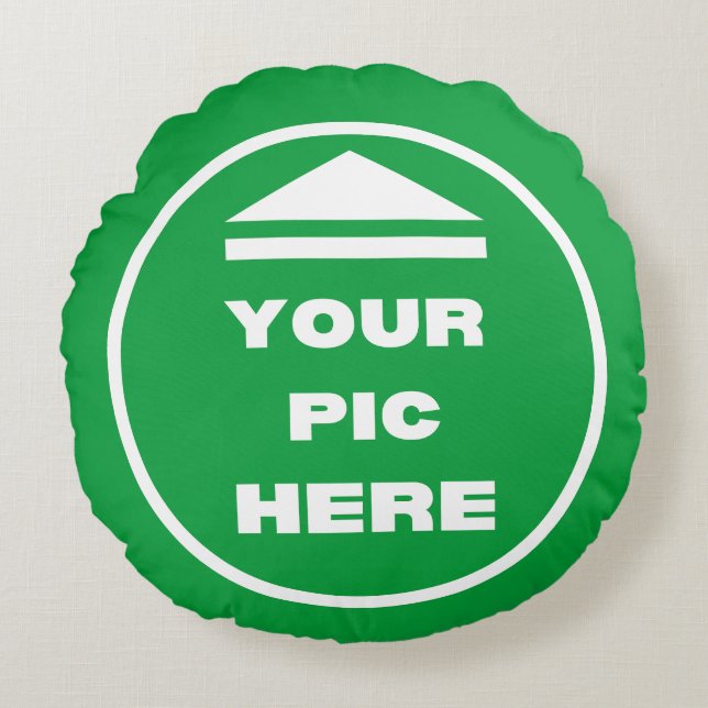 EINFACH! Rundwurfkissen 16" Baumwolle - individuel Rundes Kissen (Vorderseite)