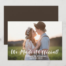 Einfach rustikal Wir haben es Offiziell angekündig Einladung