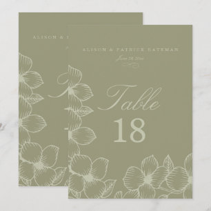 Einfach Sage Florale Hochzeitstischkarten Einladung