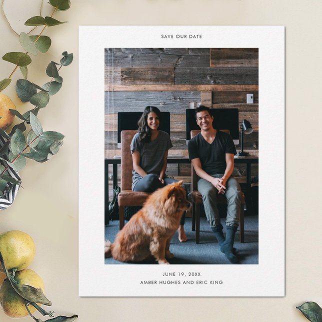 Einfach Save the Date Ankündigungspostkarte (Von Creator hochgeladen)
