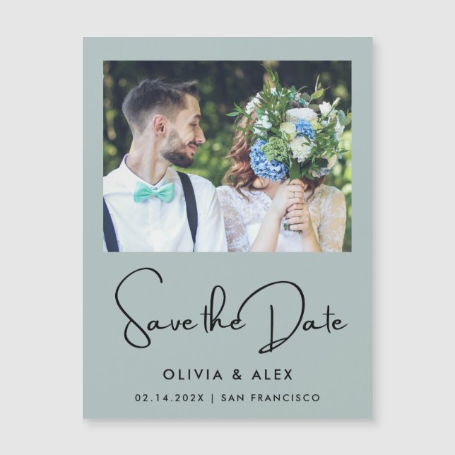 Einfach Save the Date Magneteinladung (Vorderseite)