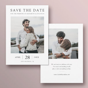 Einfach Schick Moderne Mehrbild-Hochzeit Save The Date