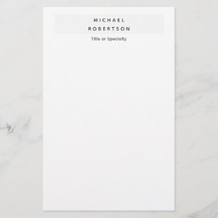 Einfach Schlicht Elegant Modern Minimalistisch Wei Briefpapier