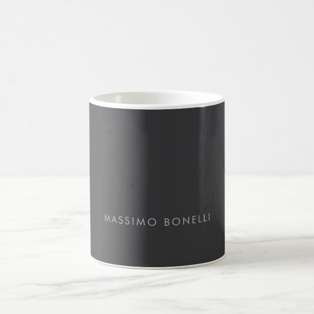 Einfach Schlicht Minimalistisch Elegant Modern Gra Kaffeetasse (Mittel)