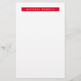 Einfach Schlicht Minimalistisch Elegant Modern Rot Briefpapier
