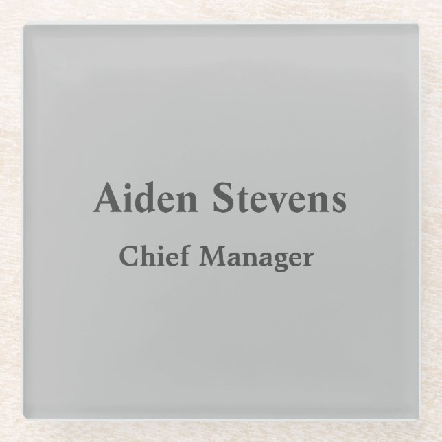 Einfach Schlicht Minimalistisch klassisch Glasuntersetzer (Vorderseite)