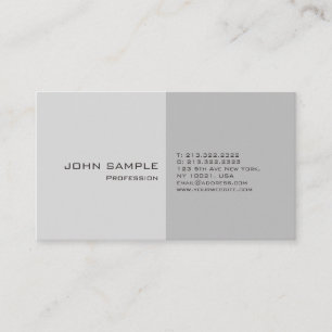 Einfach Schlicht Modern Professionell Elegant Grau Visitenkarte
